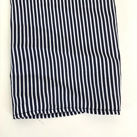 Zara Basic Striped V-Neck Blouse Women’s Size XS Embellished Roll Tab Sleeves - Picture 6 of 12